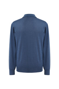 Pull à manches longues en cachemire et soie - Blue Abyss