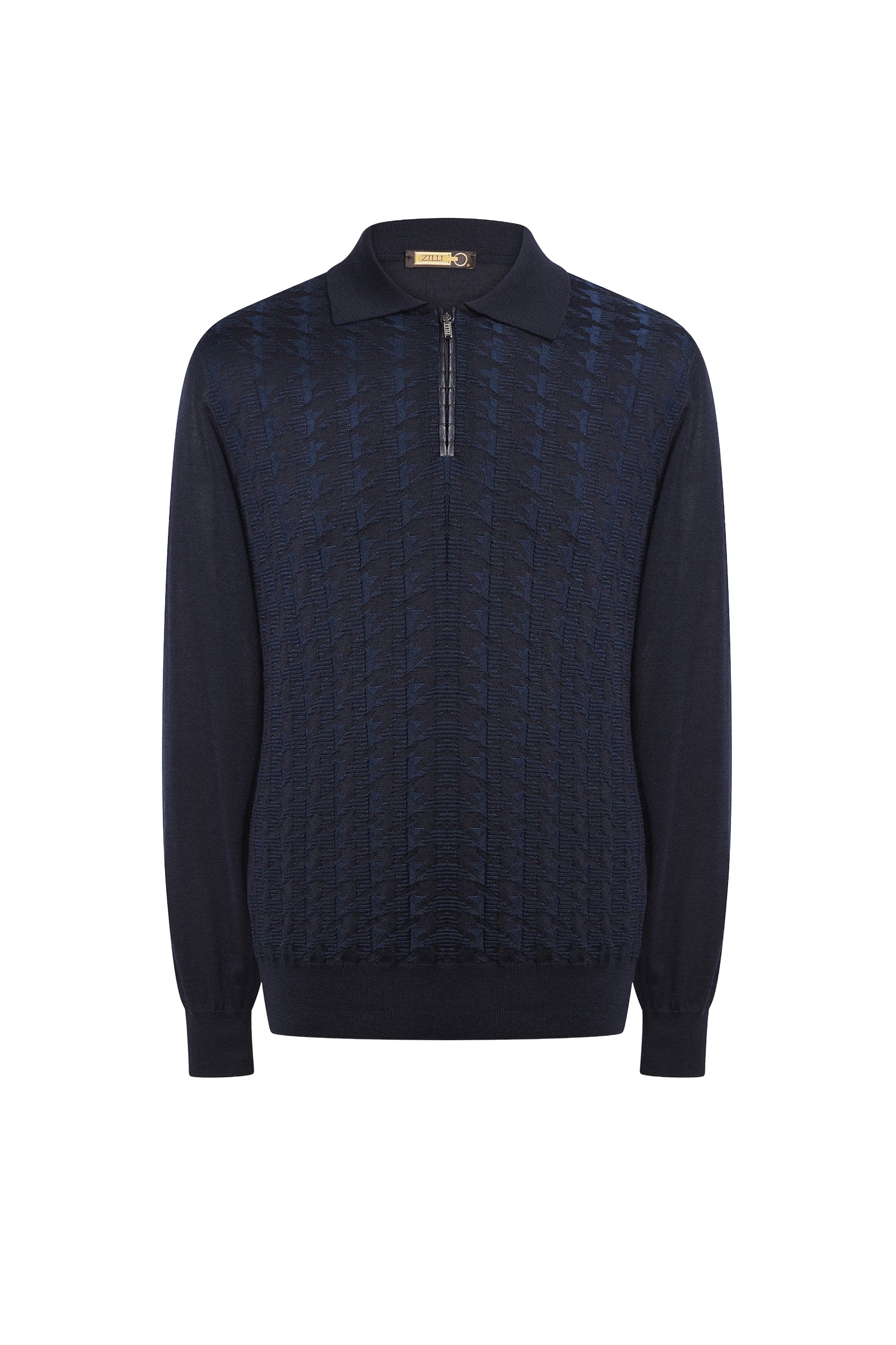 Pull à manches longues en cachemire et soie - Dark Navy