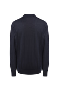 Pull à manches longues en cachemire et soie - Dark Navy
