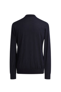 Pull à col montant en cachemire et soie - Dark Navy