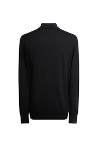Pull à manches longues en cachemire et soie - Black