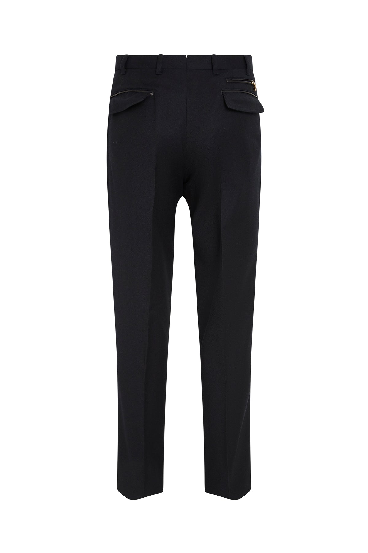Pantalon de tailleur boutonné en laine - No color