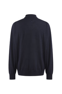 Gilet à zip en laine - Dark Navy