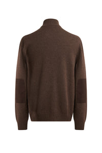 Cashmere zip cardigan - Coffee