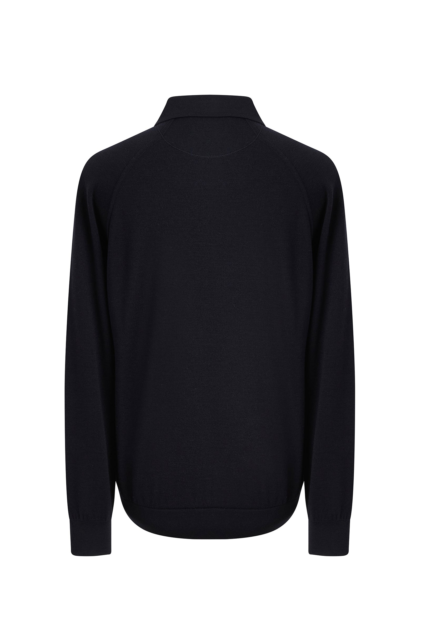 Pull à zip en laine - Dark Navy