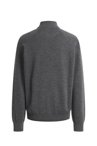 Gilet à poches en cachemire et soie - Grey Anthracite
