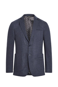 London double-breasted cashmere jacket - Blue