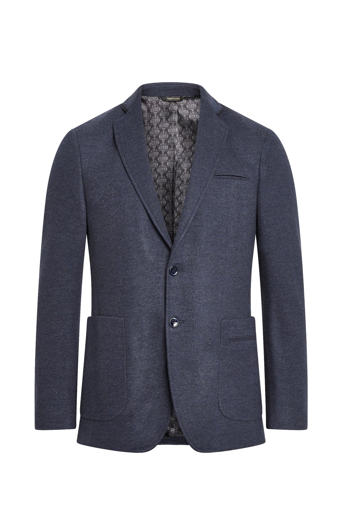 London double-breasted cashmere jacket - Blue