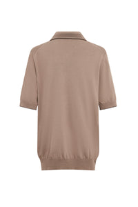 Polo zippé à manches courtes - No color