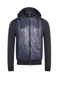 Sweat à capuche bi-matière - Gris