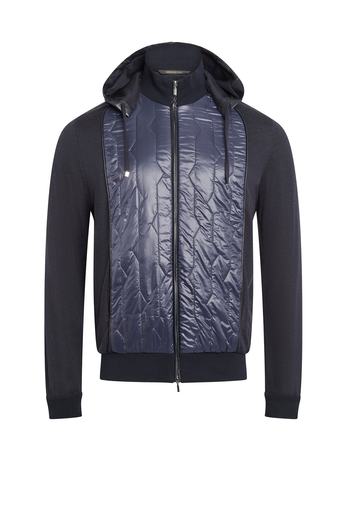 Sweat à capuche bi-matière - Gris