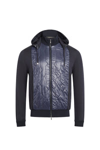 Sweat à capuche bi-matière - Gris