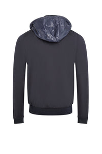 Sweat à capuche bi-matière - Gris