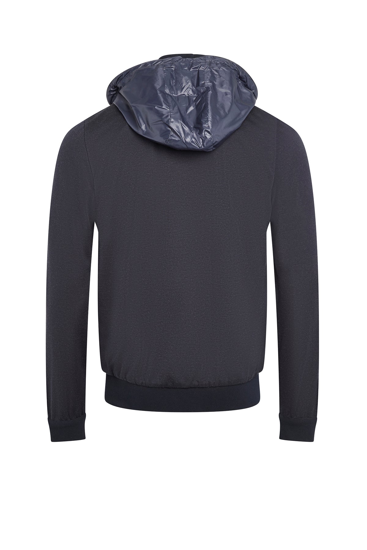 Sweat à capuche bi-matière - Gris