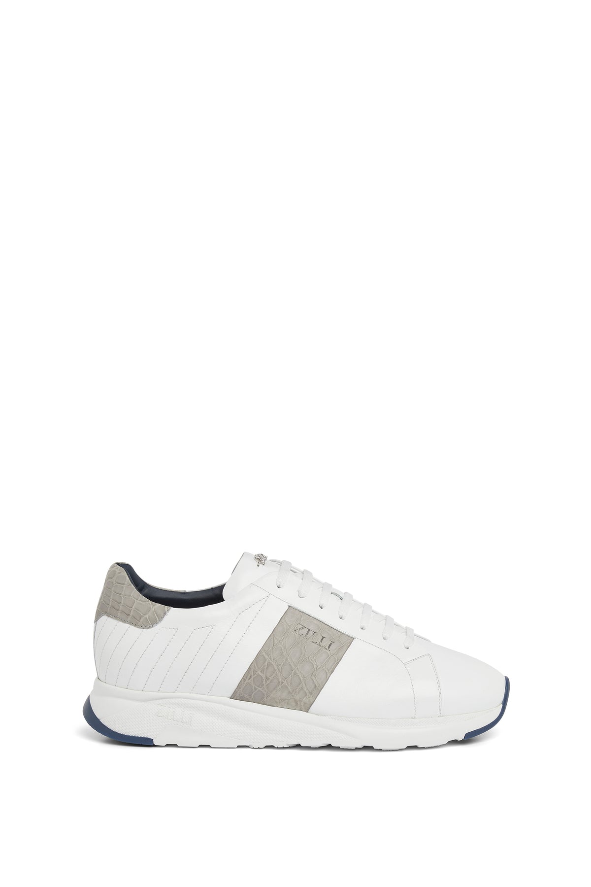 Sneakers en cuir précieux - Blanc