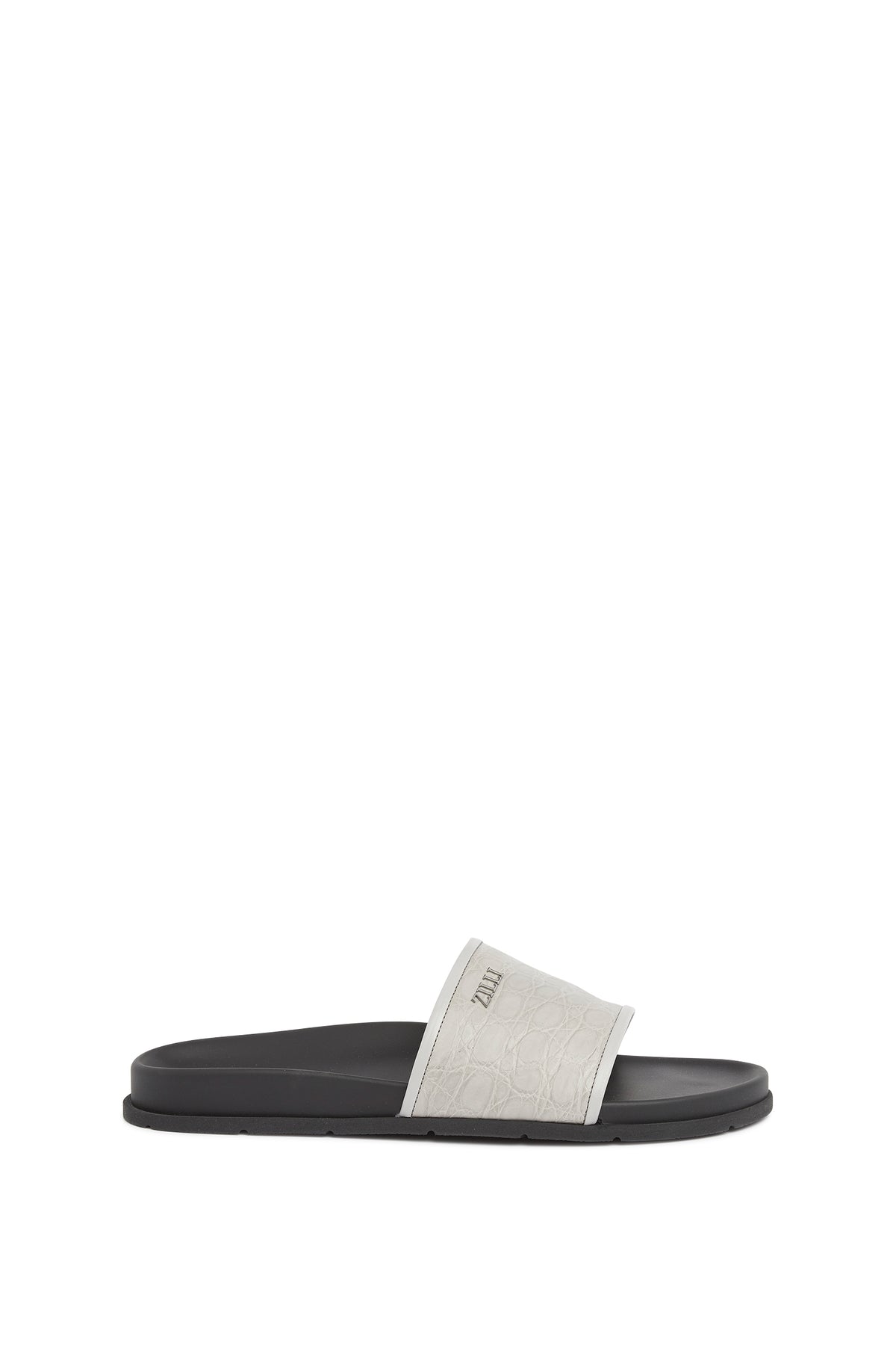 Mules plates en cuir précieux - No color