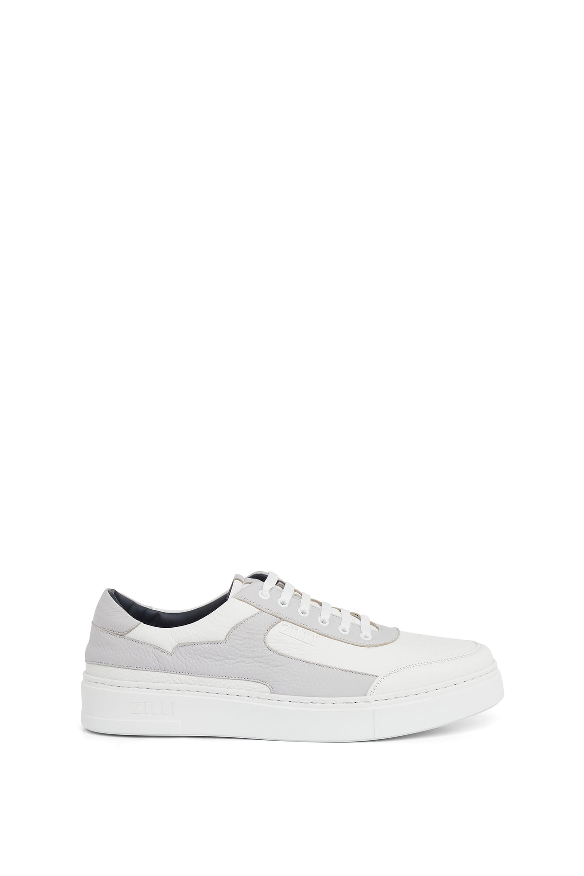 Sneakers en cuir précieux - Gris