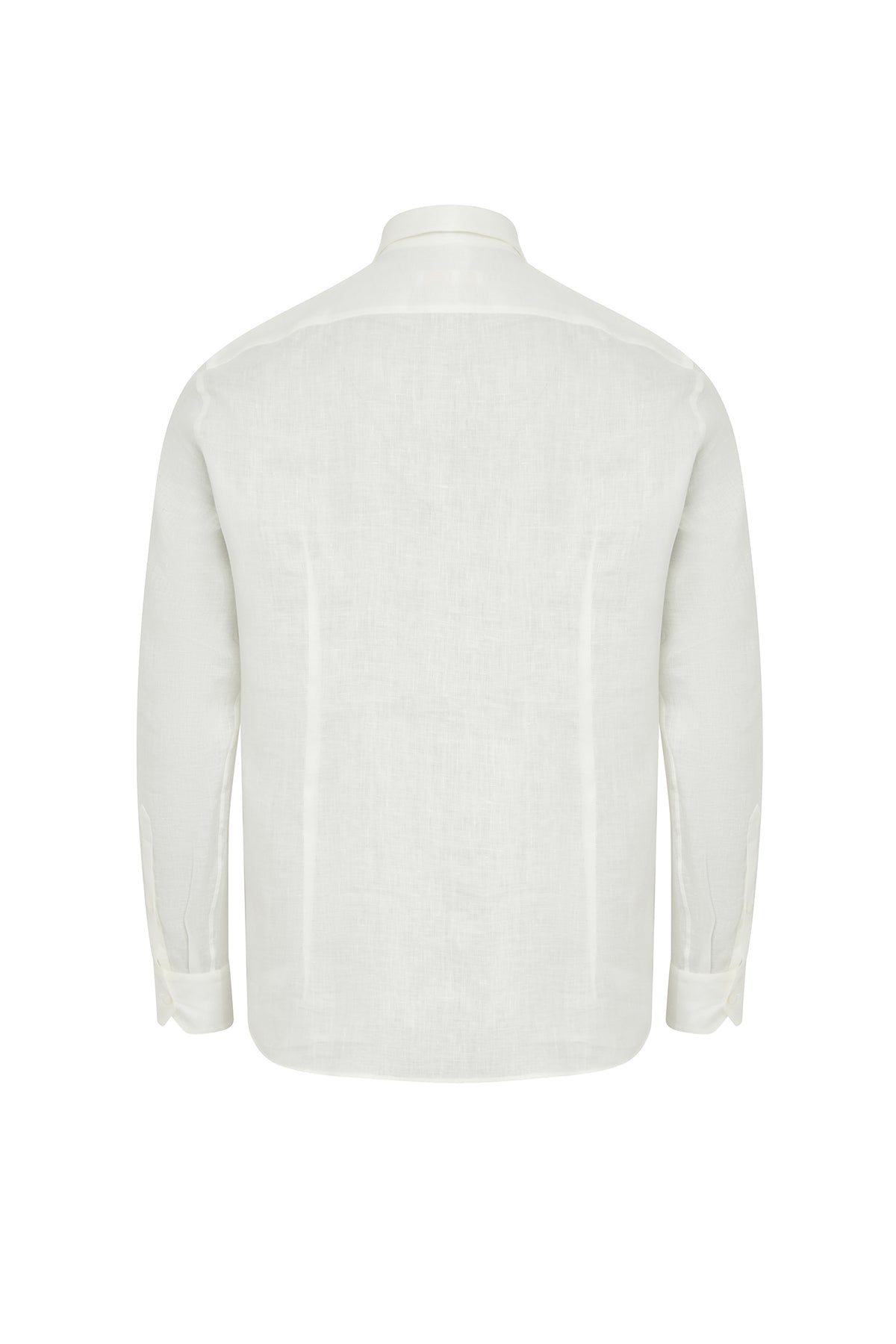 Chemise à motifs en lin - Blanc