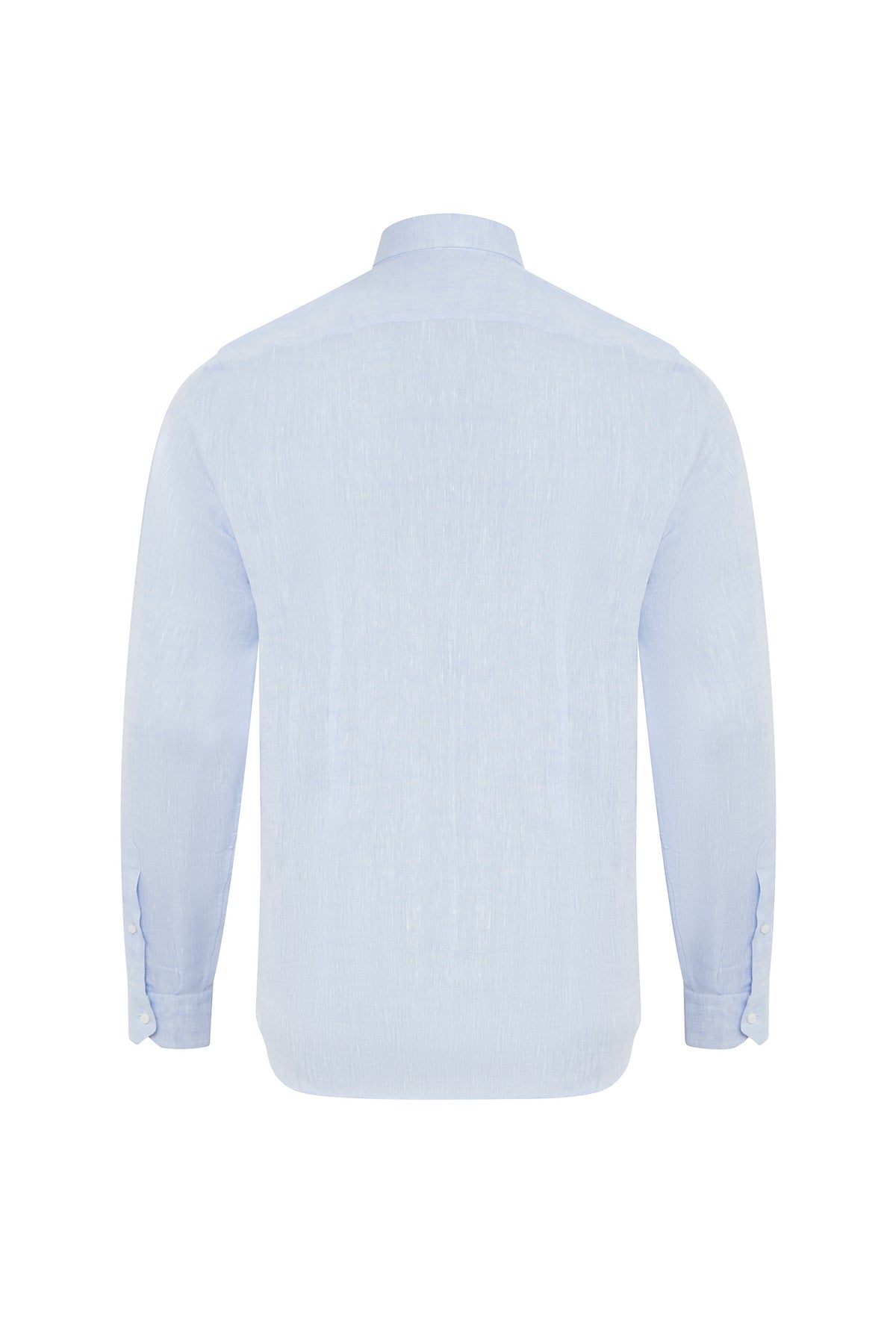 Chemise à logo en lin - Bleu