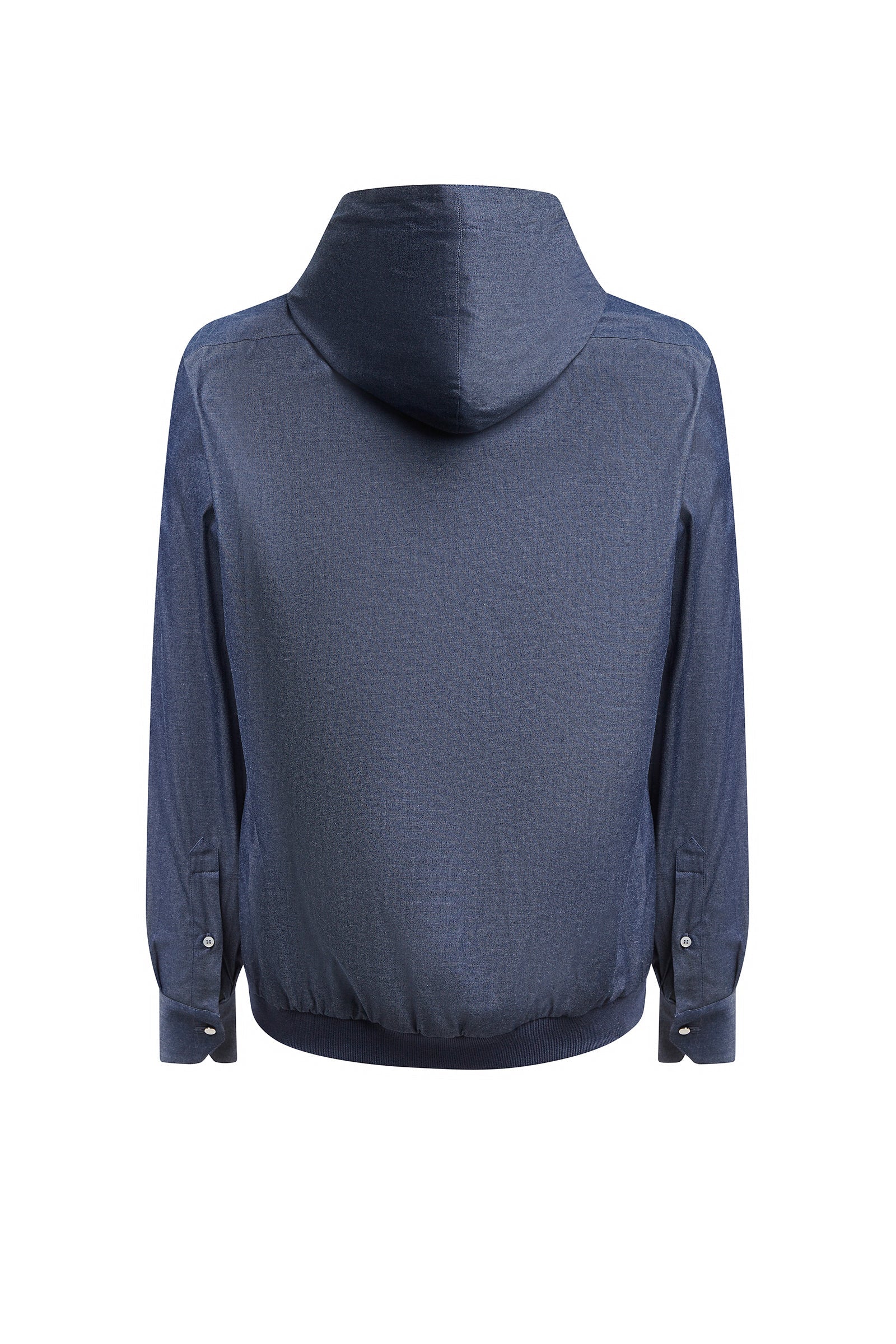 Veste à capuche à texture chinée - Blue Jeans
