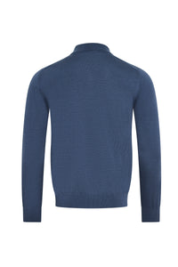 Polo zippé à manches courtes en cachemire - No color