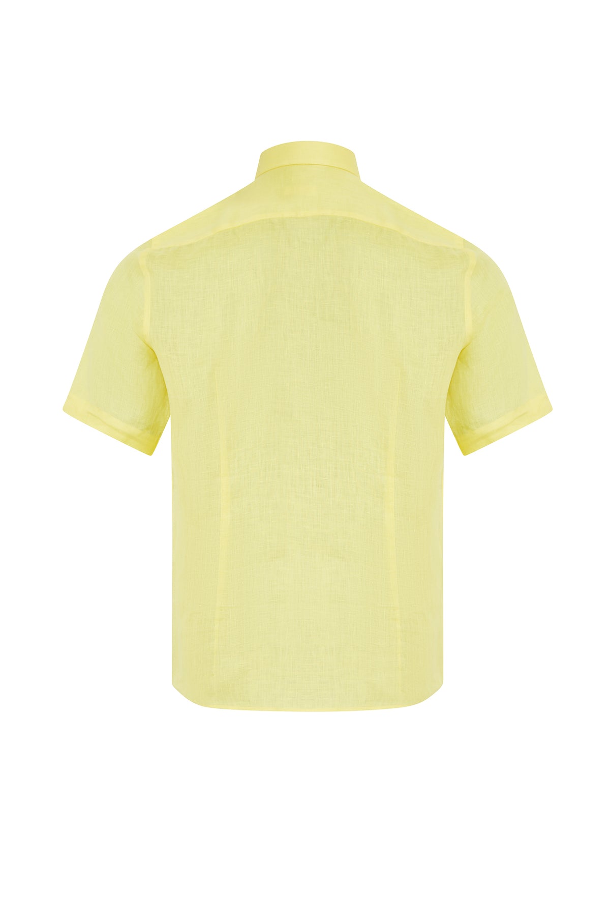 Chemise à manches courtes en lin - Jaune