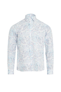 Chemise à motifs paisley en lin - Blanc