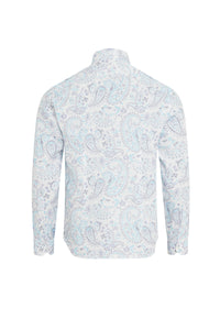 Chemise à motifs paisley en lin - Blanc