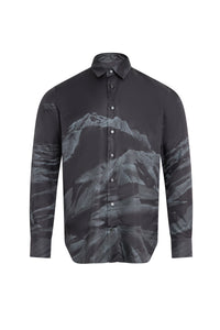 Chemise à motifs en soie - Slate