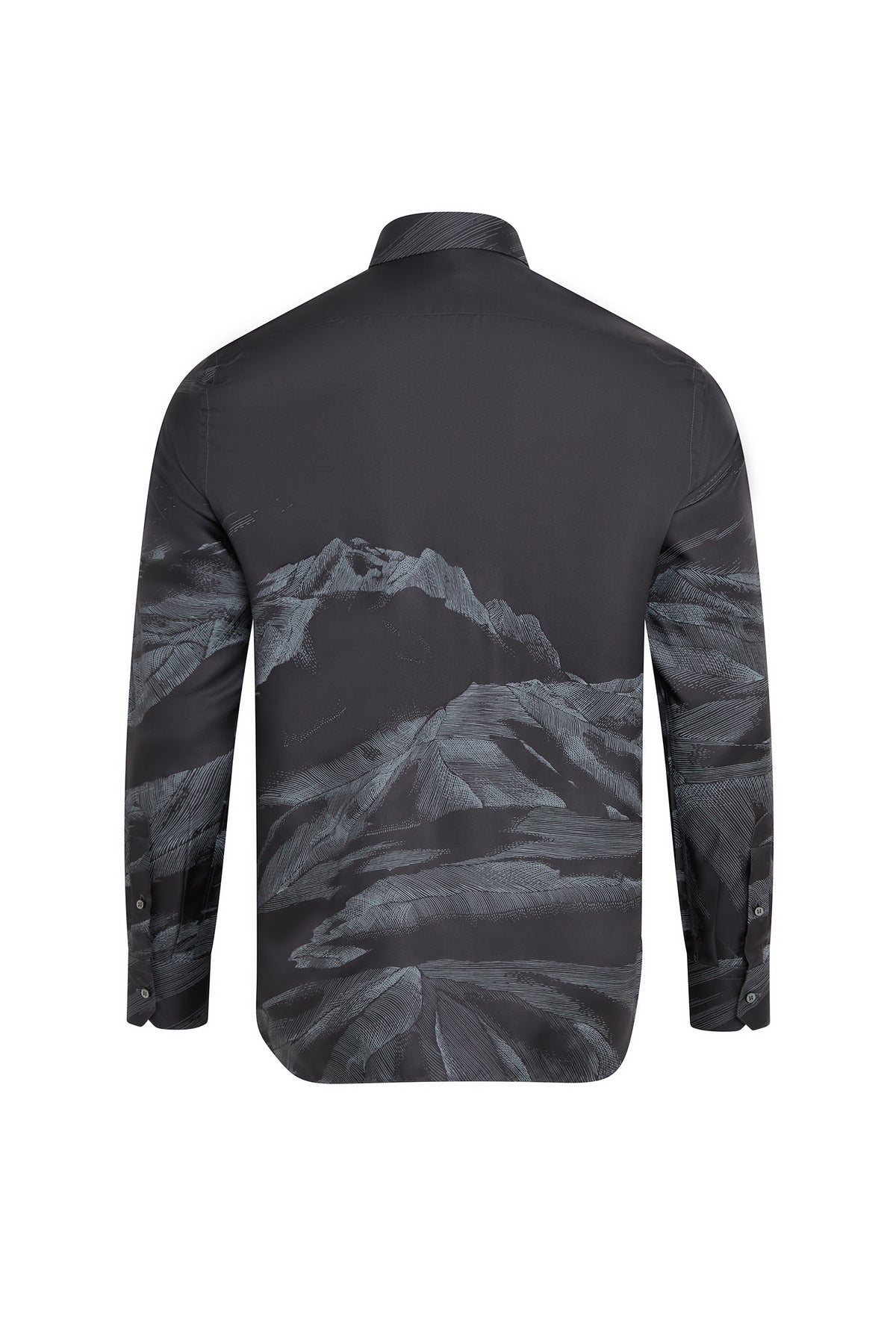 Chemise à motifs en soie - Slate