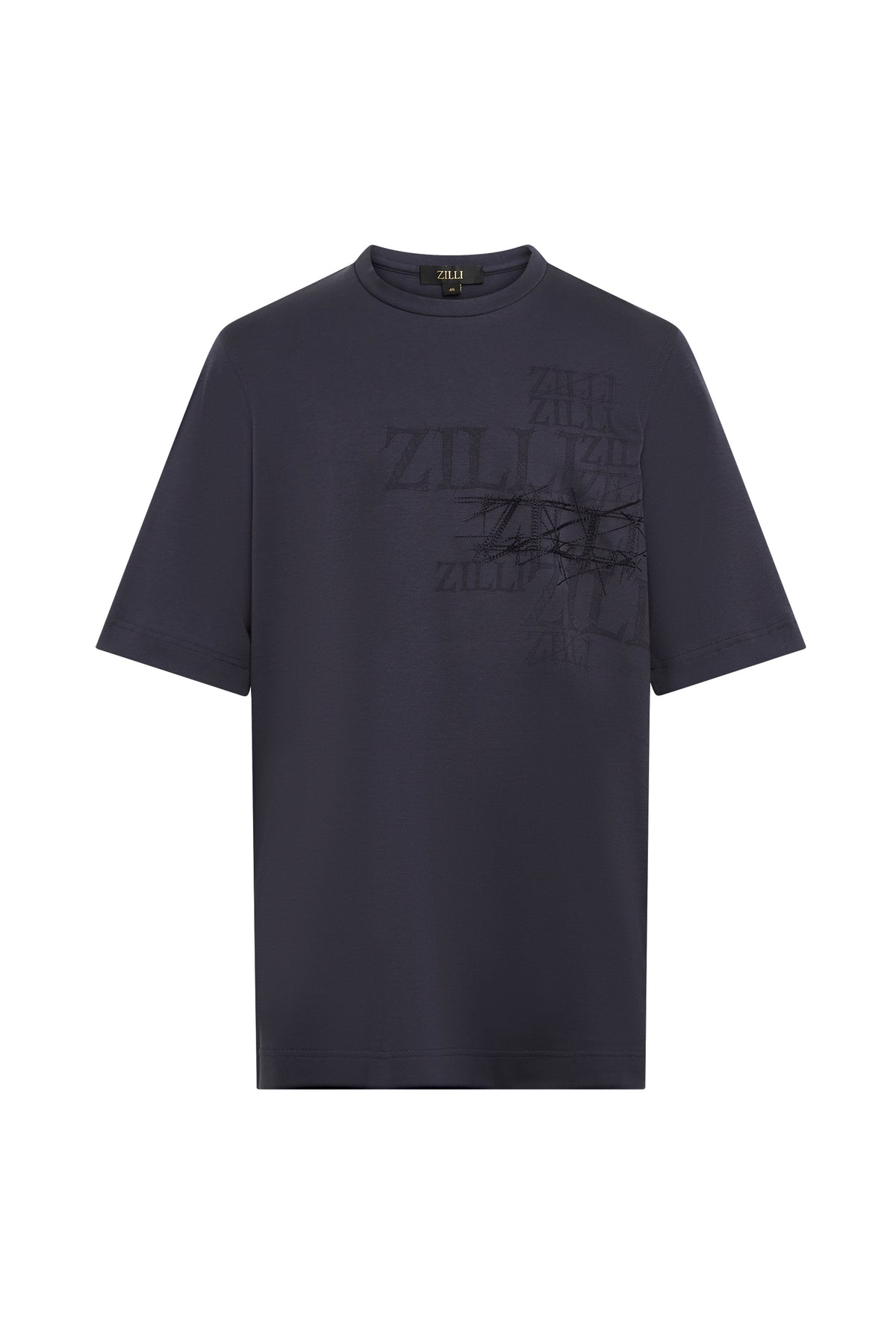T-shirt à imprimé graphique ton sur ton - Dark Navy