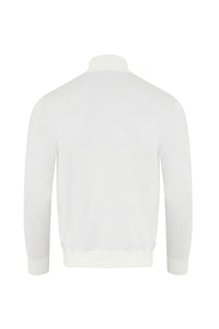 Pull à col montant zippé en cuir précieux - No color