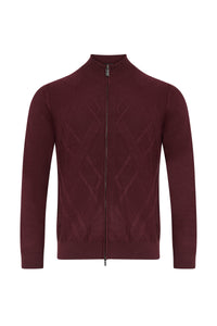 Cardigan zippé à col montant en laine - Ruby