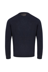 Pull à col rond à manches longues en cachemire - Dark Navy