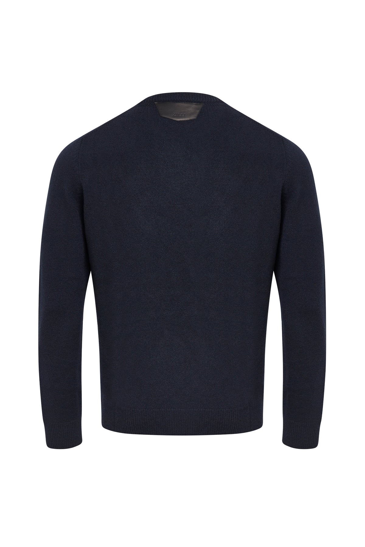 Pull à col rond à manches longues en cachemire - Dark Navy