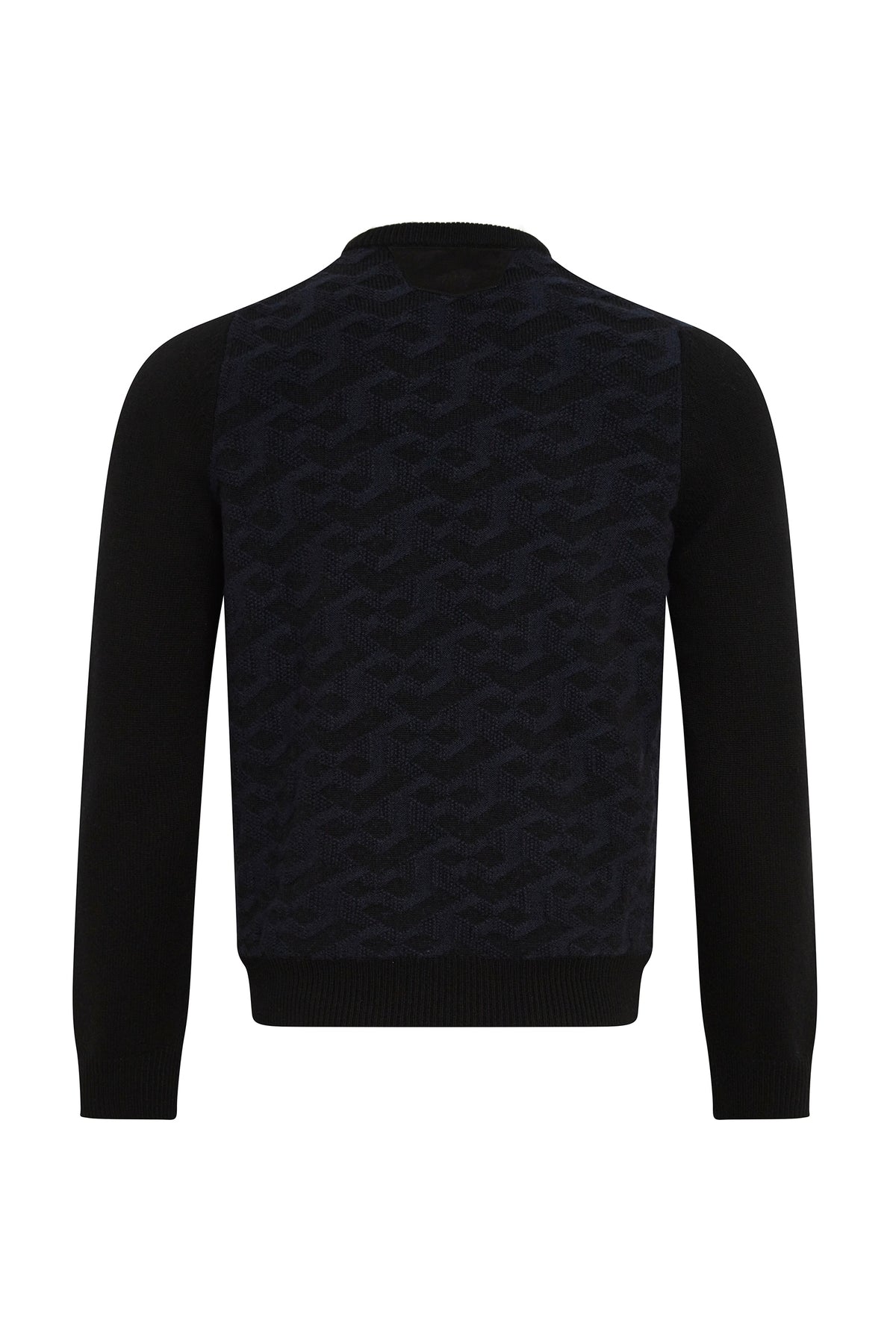 Pull à col rond à manches longues en cachemire - Black