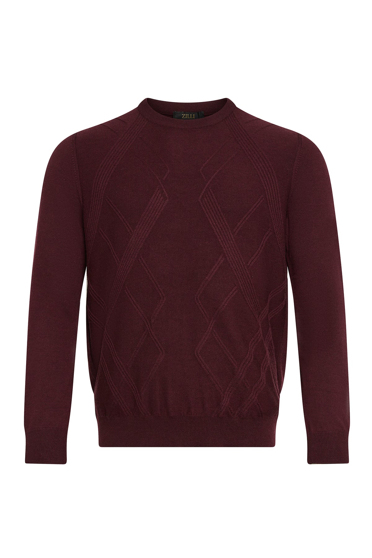 Pull à col rond à manches longues en laine - Ruby
