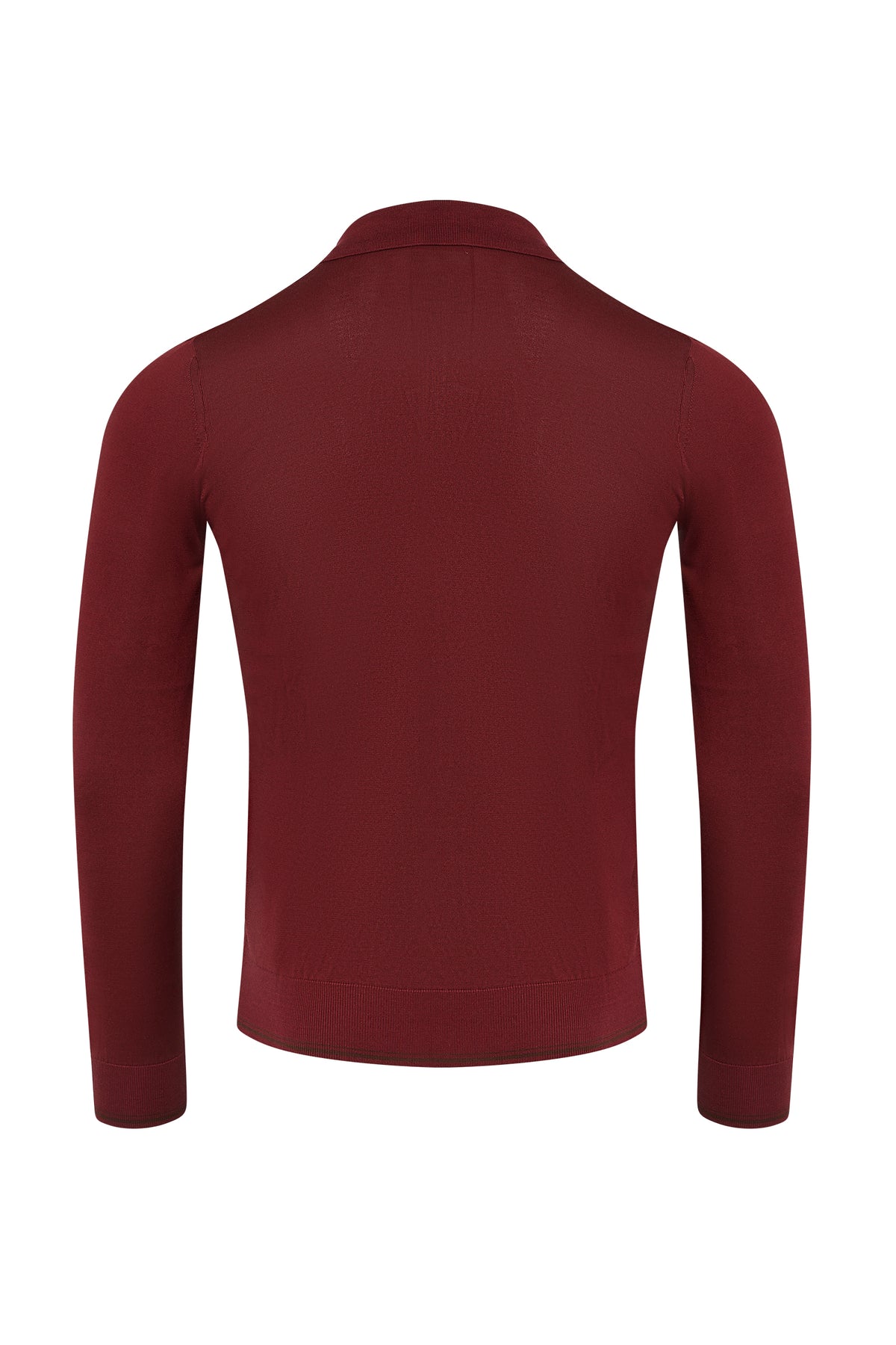 Polo à col zippé et manches longues en soie - Ruby