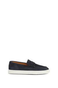 Baskets basses en cuir précieux - Dark Navy