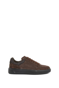 Sneakers basses en cuir - Brown
