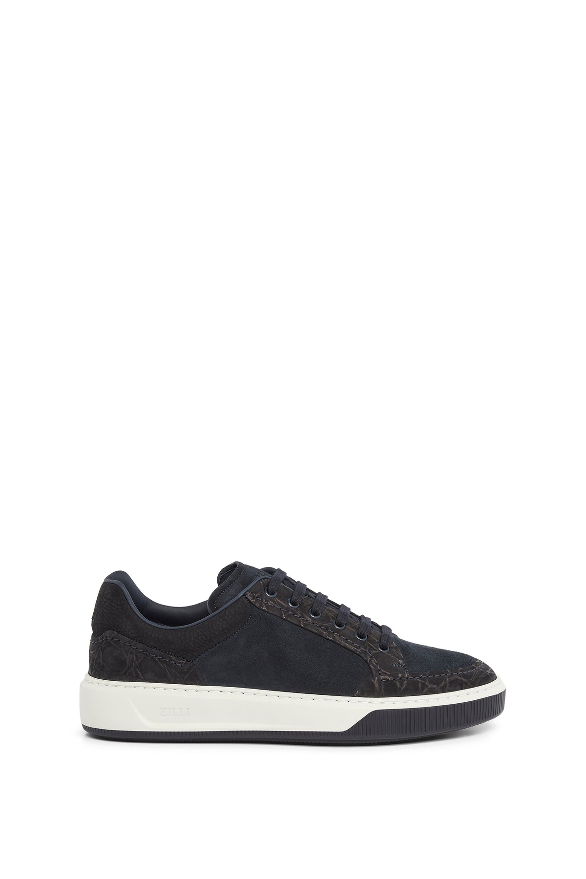 Baskets basses en cuir précieux - Dark Navy