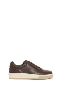 Sneakers basses en cuir précieux - Chocolate