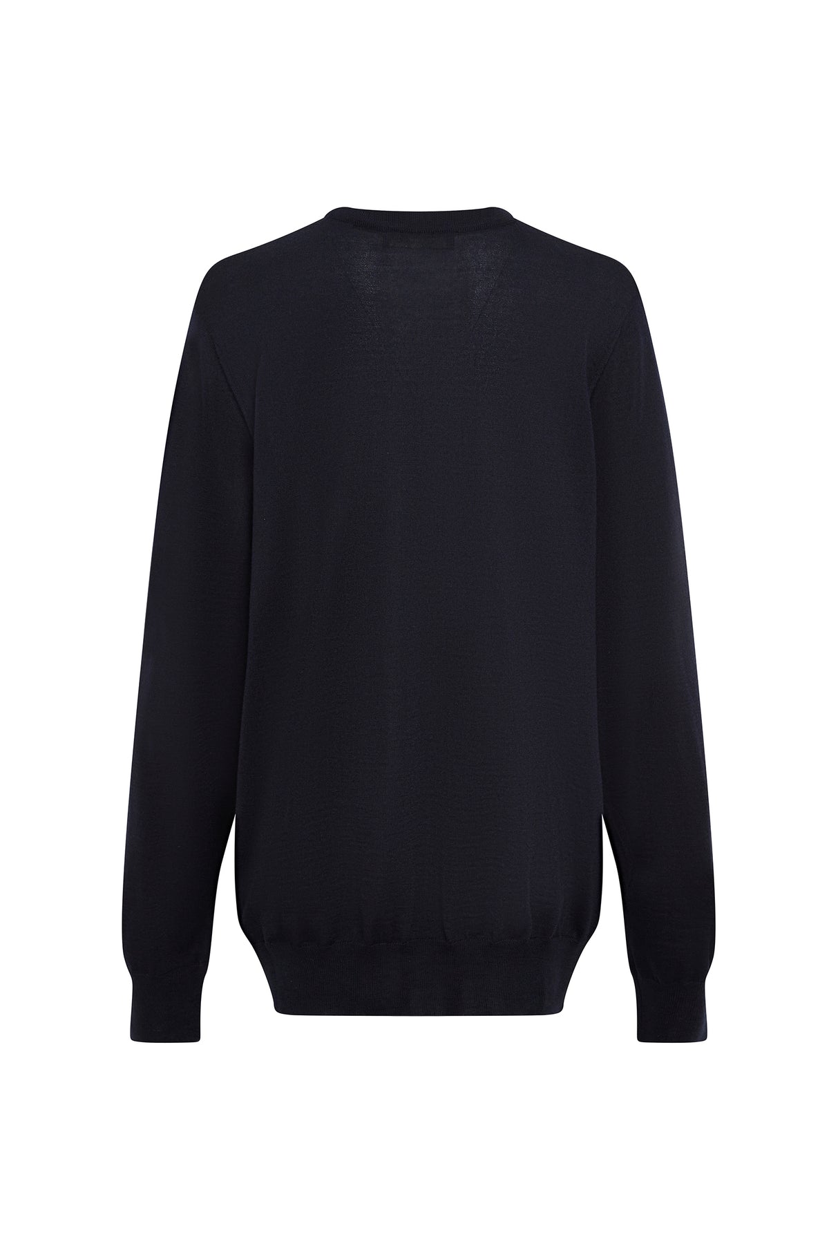 Pull à col rond en cachemire et soie mélangée - Dark Navy