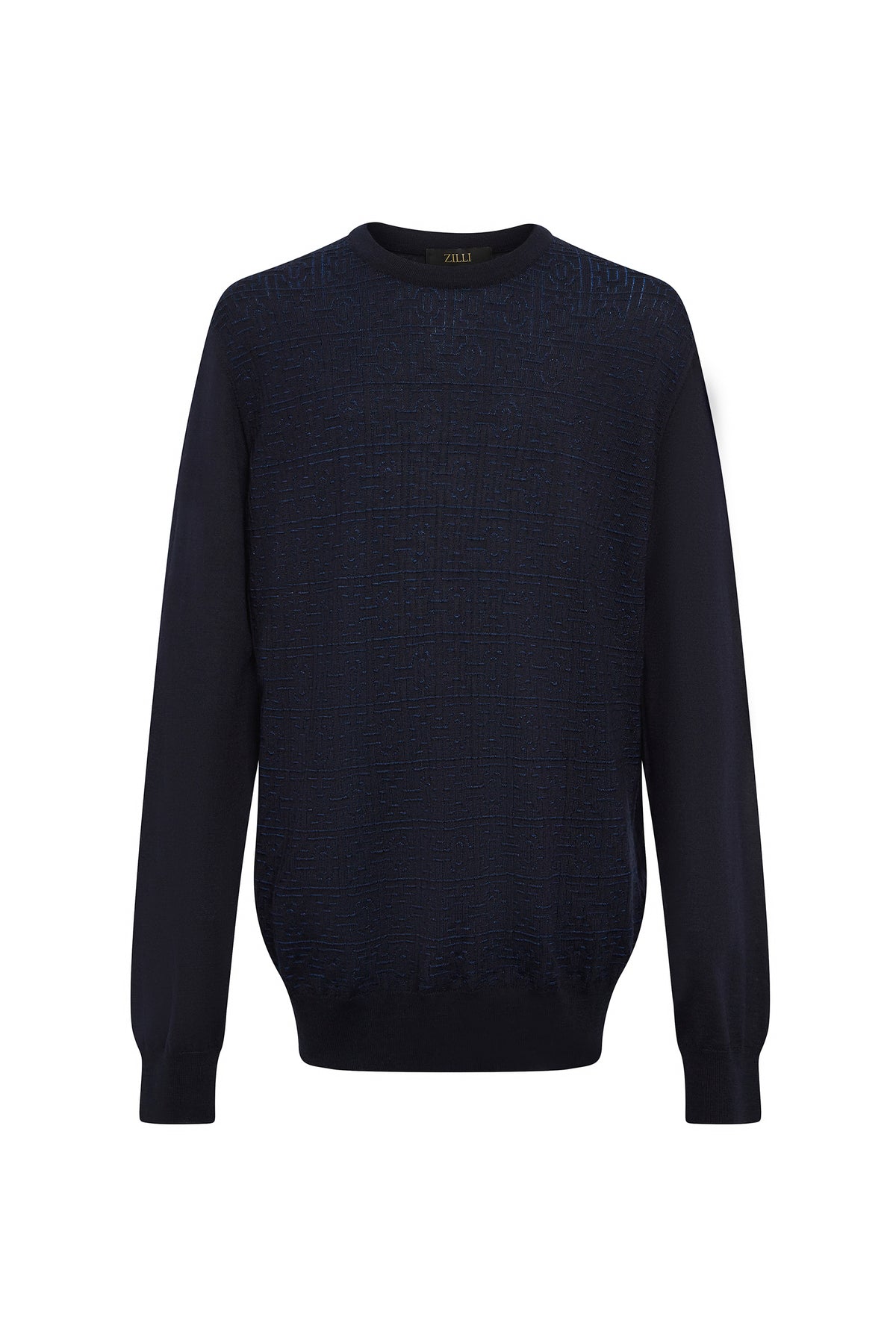 Pull à col rond en cachemire et soie mélangée - Dark Navy