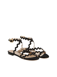 Black FLAT SANDALS - Black