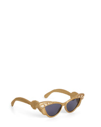 Lunettes de soleil chat à cristaux - Or