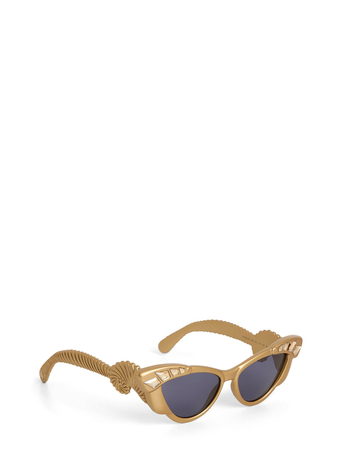 Lunettes de soleil chat à cristaux - Or