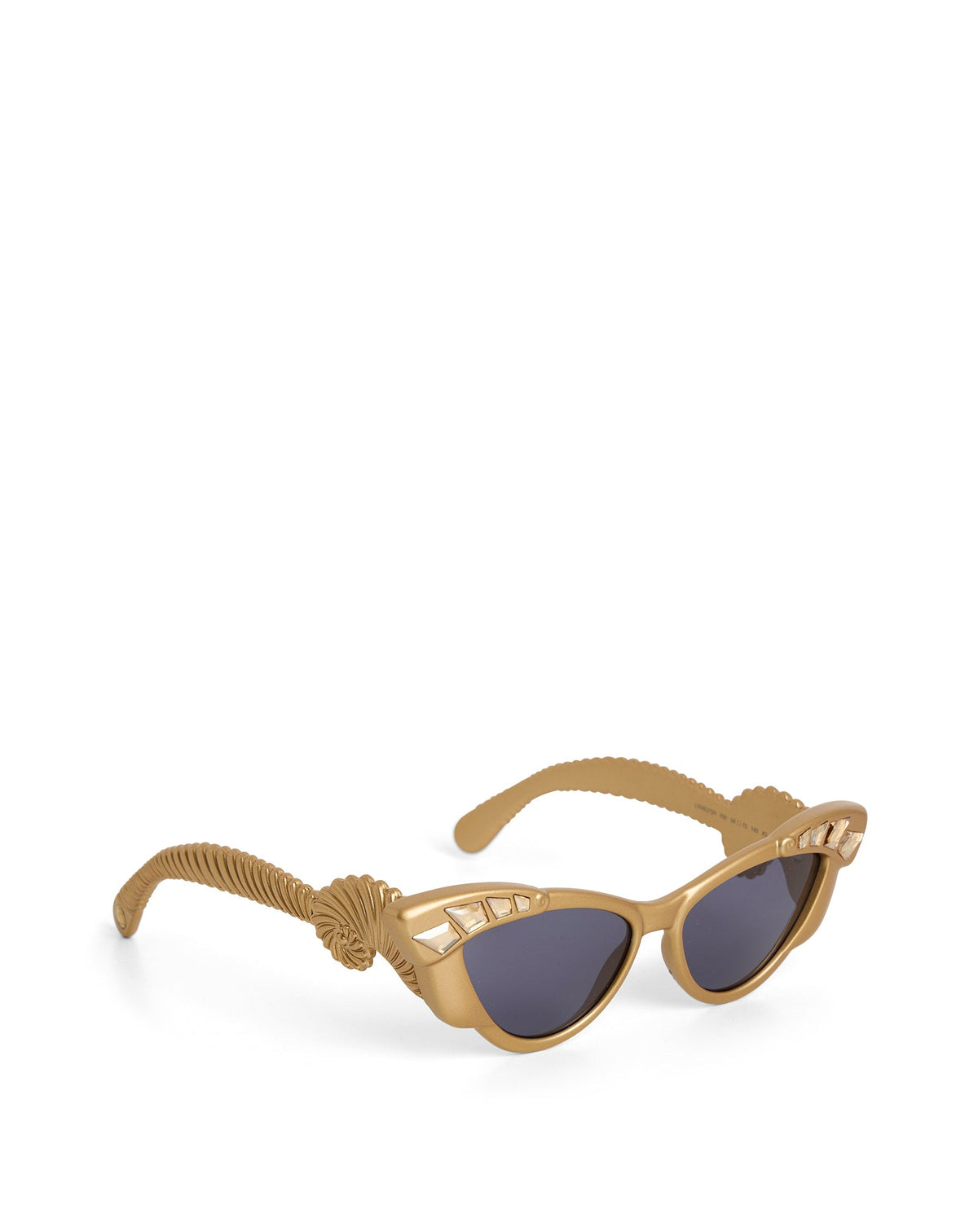 Lunettes de soleil chat à cristaux - Or
