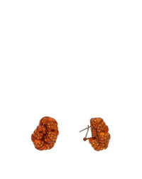 Rhinestone melodie earrings - Orange