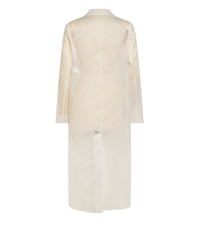 ZZNO STOCK TRANSPARENT LONG SINGLE BREASTED TAILORED COAT